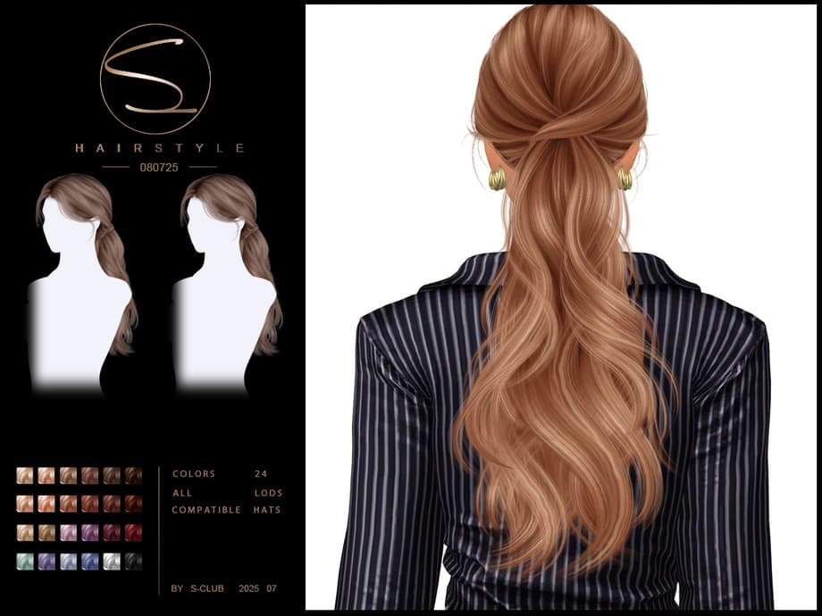 Прическа Wavy ponytail hair